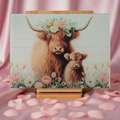 Highland Cow Glass Cutting Board