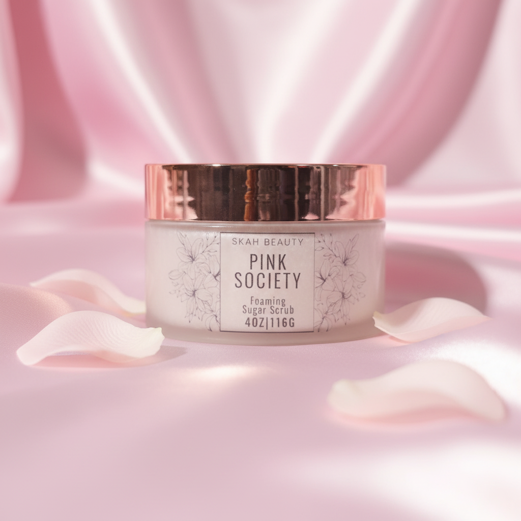 Pink Society 4oz Foaming Sugar Scrub