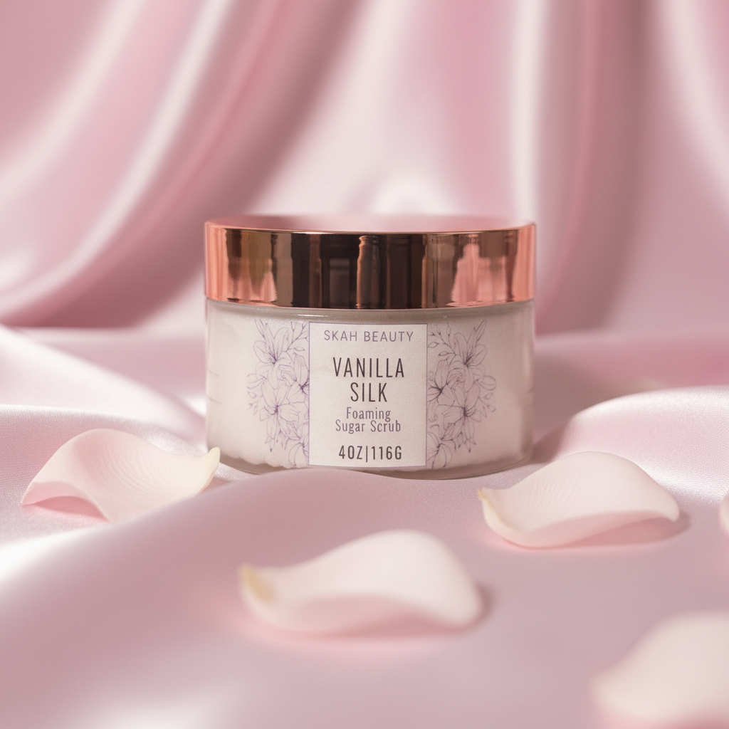 Vanilla Silk 4oz Foaming Sugar Scrub