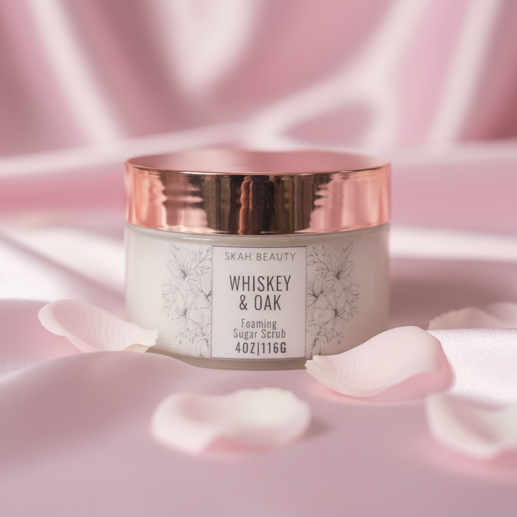 Whiskey & Oak 4oz Foaming Sugar Scrub