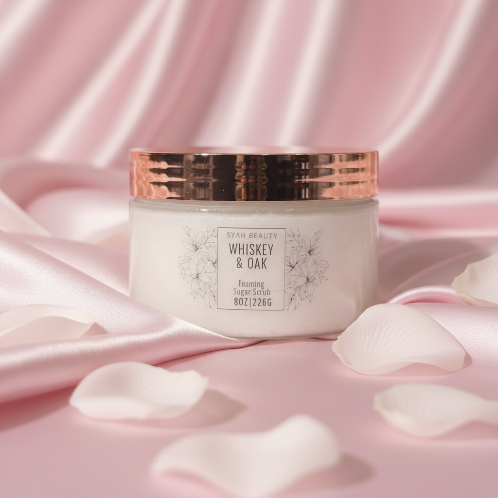Whiskey & Oak 8oz Foaming Sugar Scrub